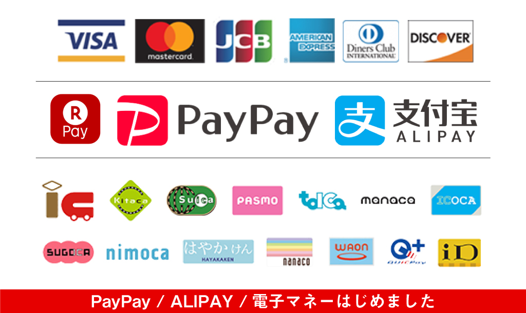 paypay/alipay/電子マネー